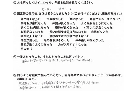 お喜びの声
